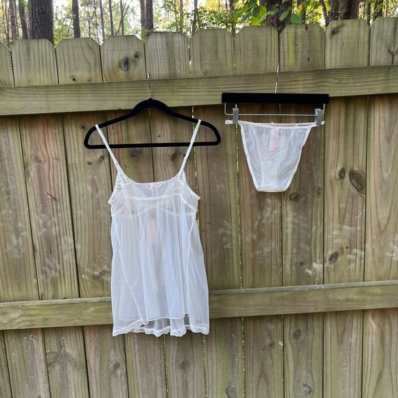 NEW Victoria’s Secret Very Sexy Bride La Fleur Babydoll Lingerie 2pc set NWT - Picture 7 of 13